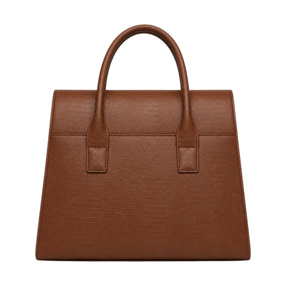 Bagnar Marvelle Brown Textured Satchel Handbag