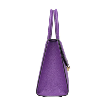 Bagnar Selora Structured Purple Satchel Handbag