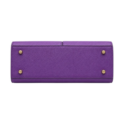 Bagnar Selora Structured Purple Satchel Handbag