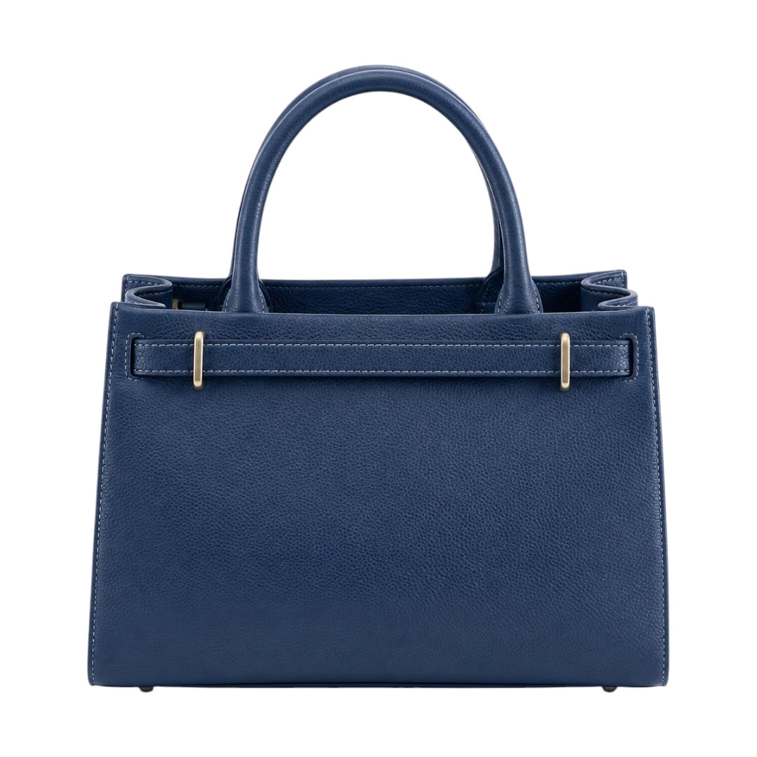 Evoria Navy Refined Satchel Handbag