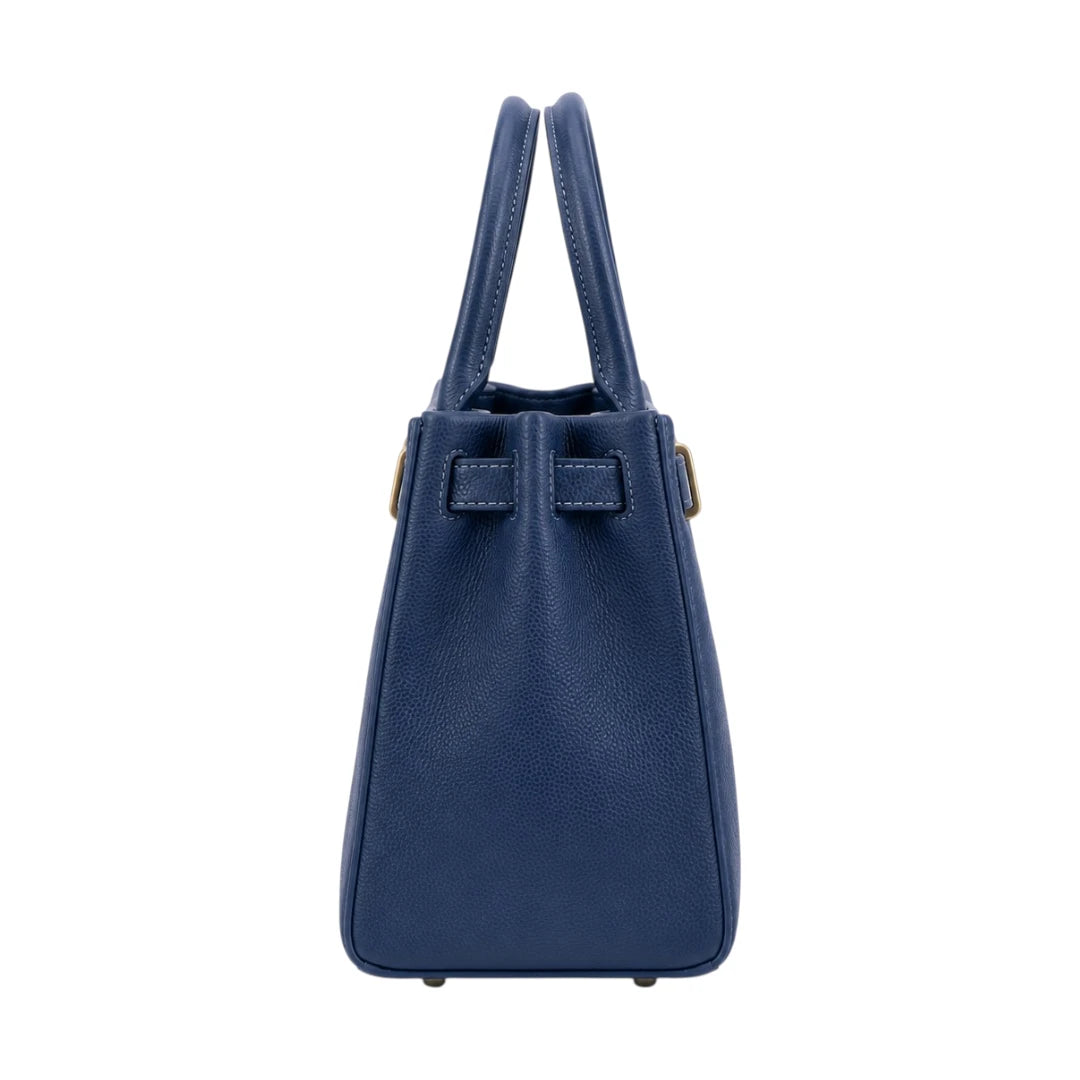 Evoria Navy Refined Satchel Handbag