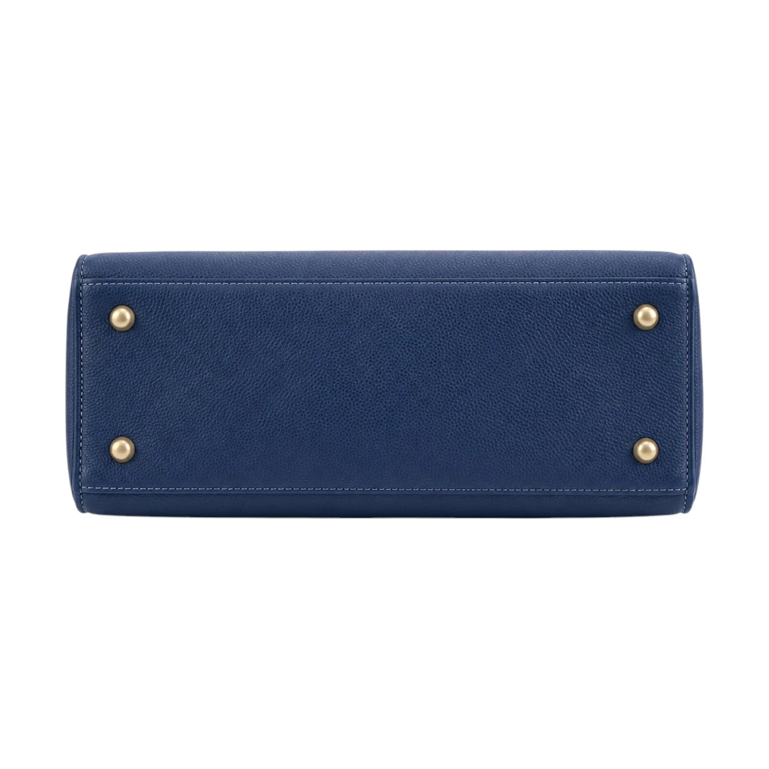 Evoria Navy Refined Satchel Handbag