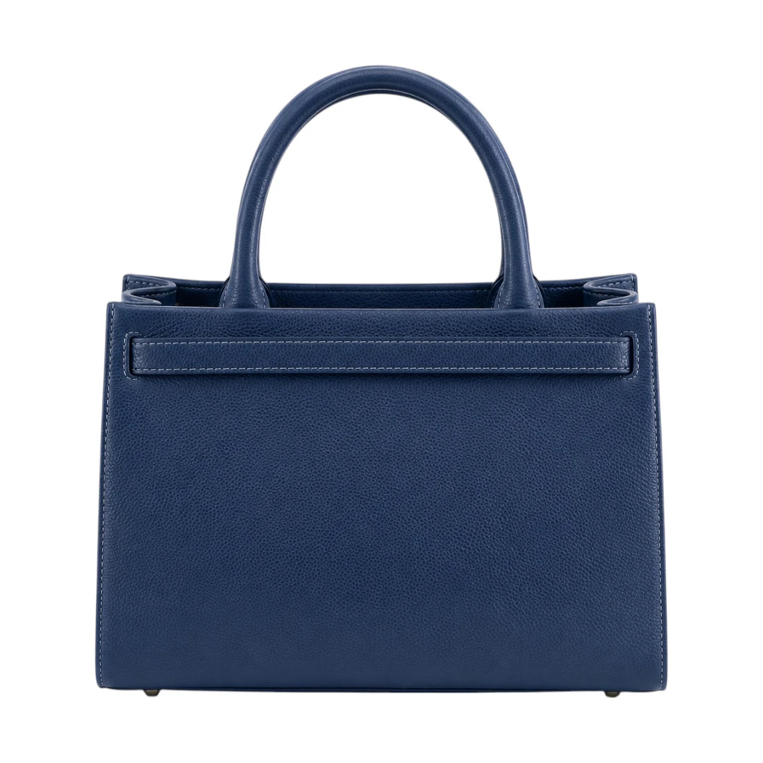 Evoria Navy Refined Satchel Handbag