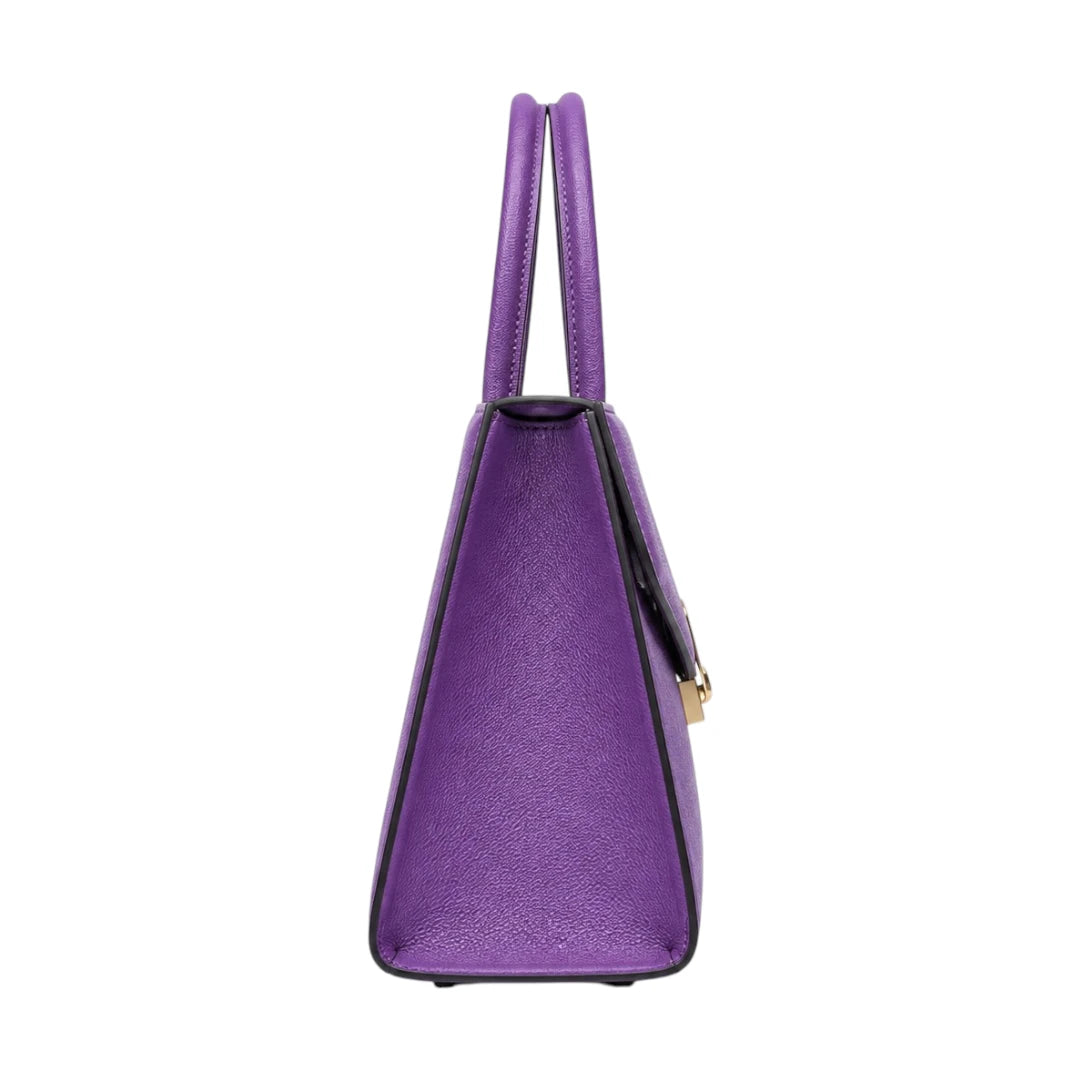 Evoria Selora Structured Purple Satchel Handbag